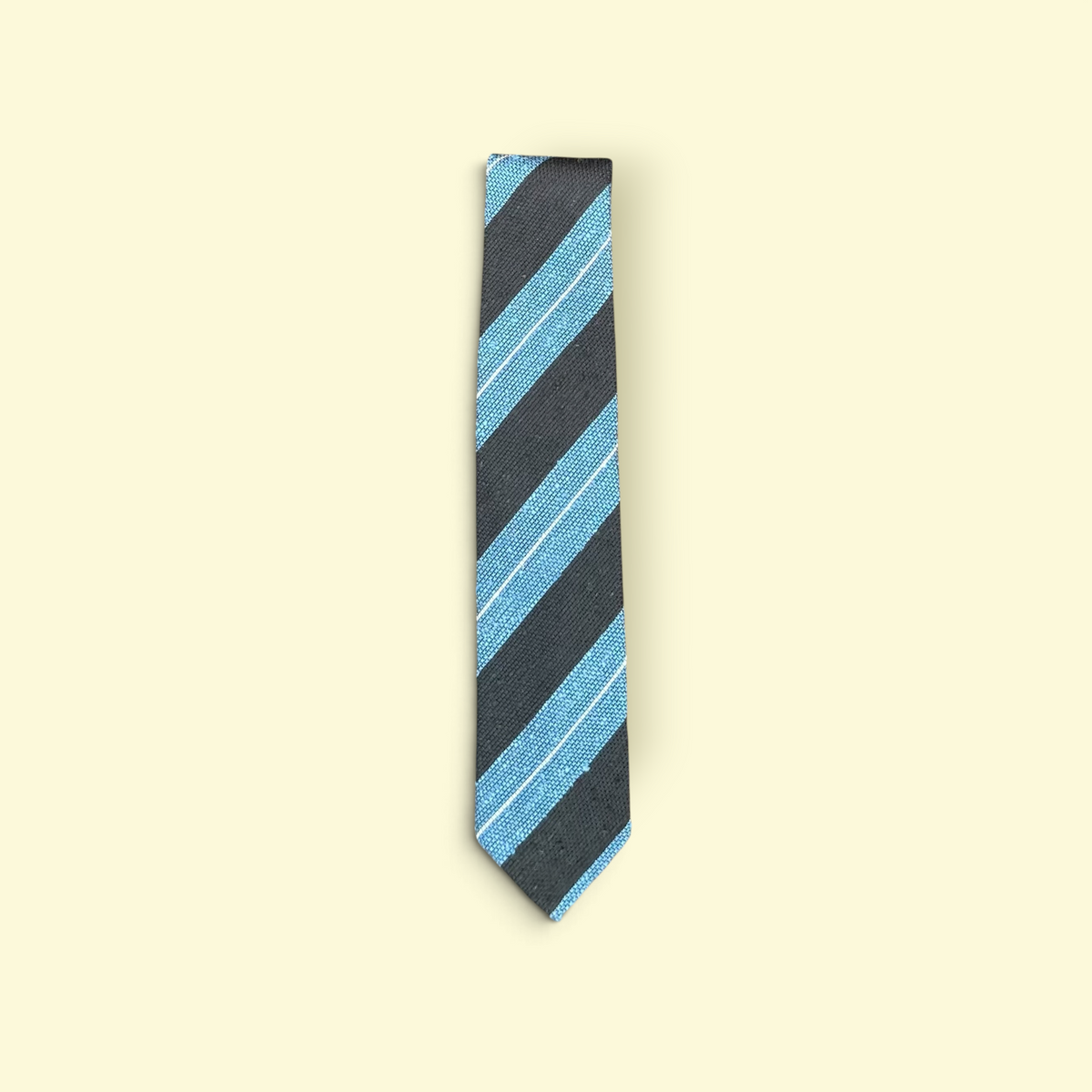 Coarse Slubby Tie (Charcoal, Blue)