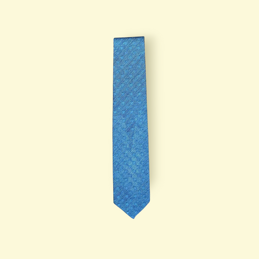 Square Motif Tie (Blue)